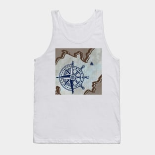 Fortune favors the bold who sail off map Tank Top